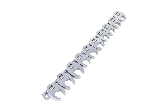 Zestaw 10szt. kluczy płaskich otwartych bocznych 3/8" 10-19mm