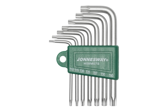 Zestaw 7szt. kluczy wpustowych TORX giętych T10-T40