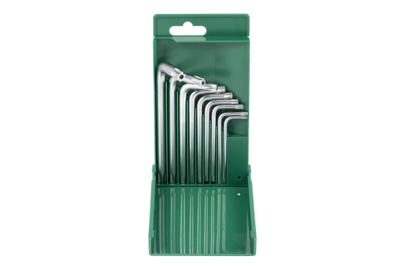 Zestaw 9szt. kluczy wpustowych TORX giętych z otworem T10-T50