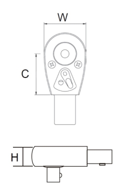 Grzechotka wtykowa 1/4" 9x12mm