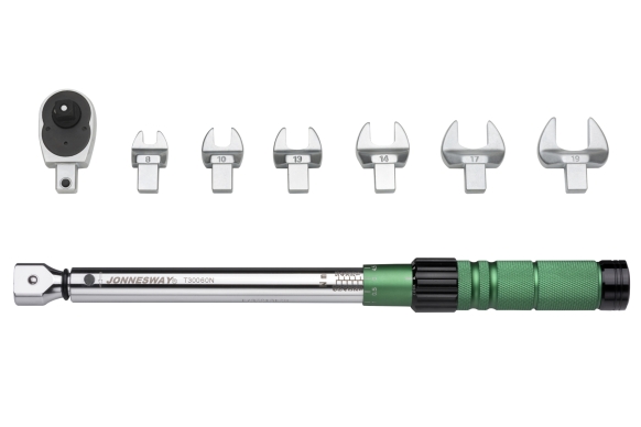 Klucz dynamometryczny 3/8" 10-60Nm z wymiennymi końcówkami