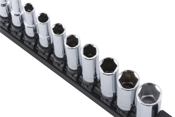 Zestaw 10szt. nasadek długich 1/4" 6-kątnych calowych