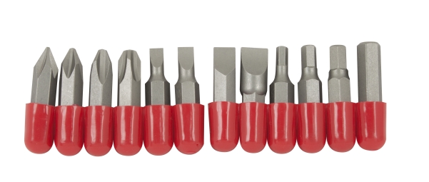 Wkrętak udarowy 1/2" z osłoną z zestawem 13 bitów