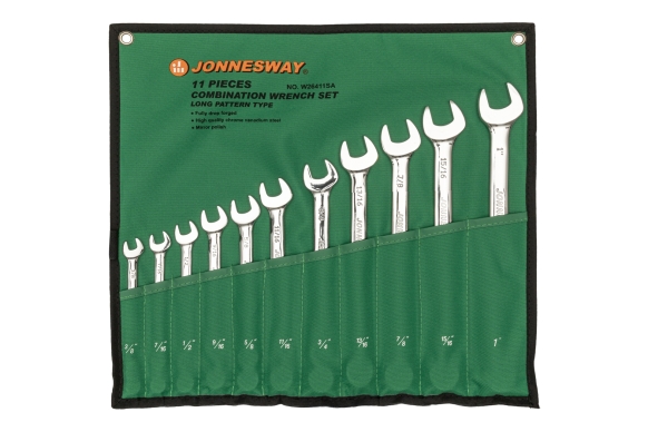 Zestaw 11szt. kluczy płasko-oczkowych calowych