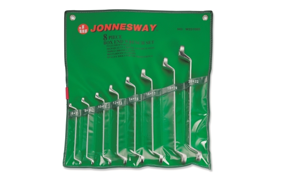 Zestaw 8szt. kluczy oczkowo-giętych 6-22mm