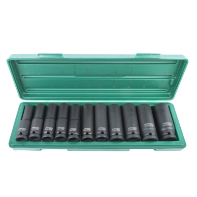 Zestaw 11szt. nasadek udarowych długich 1/2"
