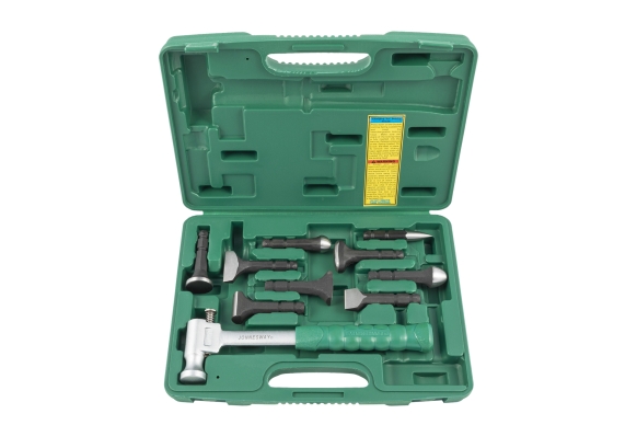 Młotek blacharski z zestawem 9 części