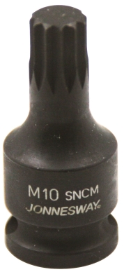 Bit udarowy SPLINE M10 x 60mm z nasadką 1/2"