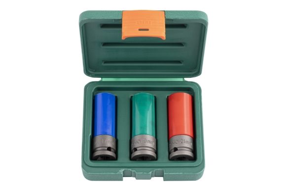 Zestaw 3szt. nasadek udarowych długich 1/2" do felg aluminiowych