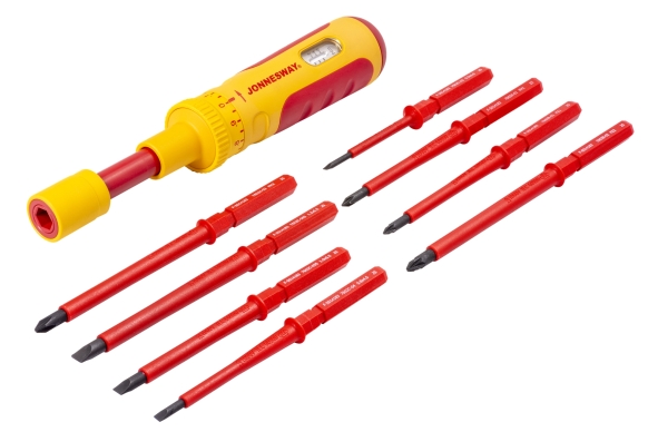 Wkrętak dynamometryczny izolowany 1-6Nm z zestawem wymiennych grotów