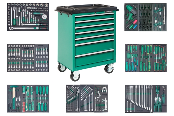 Wózek 7-szufladowy C-7DW5 z zestawem 318 szt. narzędzi