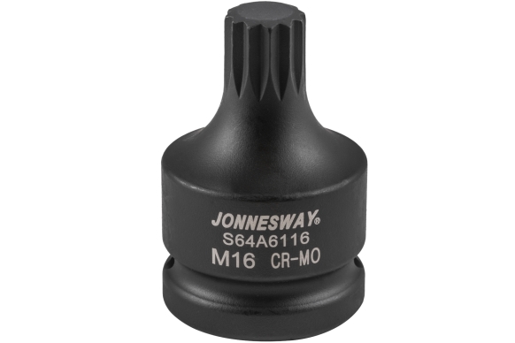 Bit udarowy SPLINE M16 x 61mm z nasadką 3/4"