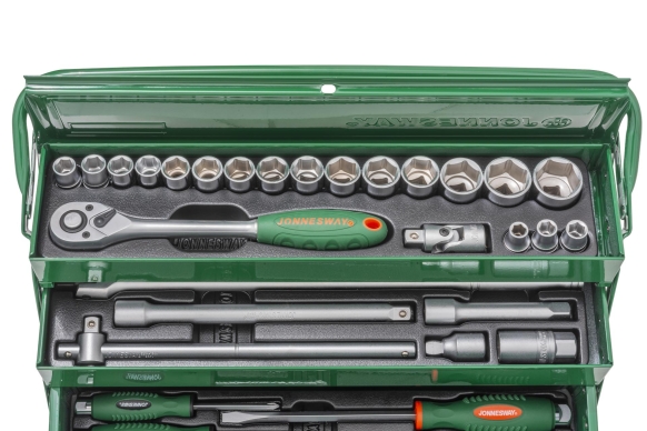 Skrzynka rozsuwana z zestawem 62szt. narzędzi