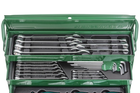 Skrzynka rozsuwana z zestawem 62szt. narzędzi