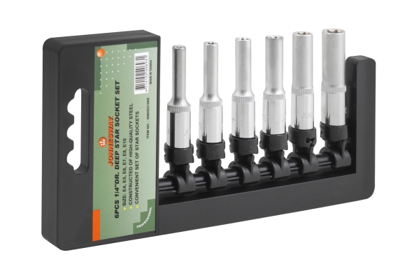 Zestaw 6szt. nasadek długich 1/4" E-TORX