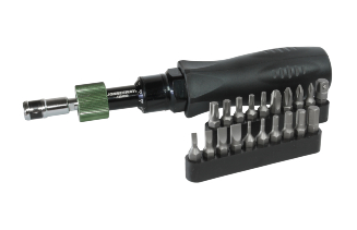 Wkrętak dynamometryczny 1/4" 1-6Nm z zestawem bitów
