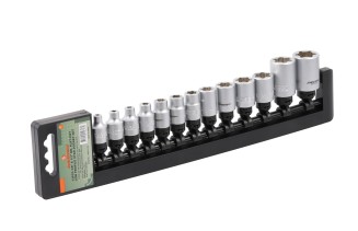 Zestaw 13szt. nasadek 3/8" i 1/2" E-TORX FLAT CUT