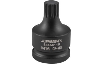 Bit udarowy SPLINE M16 x 61mm z nasadką 3/4"