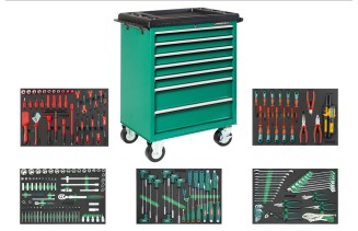 Wózek 7-szufladowy C-7DW5 z zestawem 202 szt. narzędzi izolowanych VDE